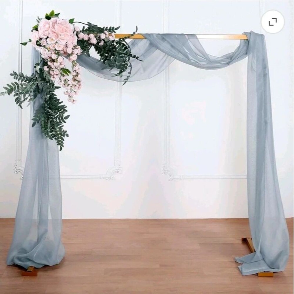 Dusty Blue Drape Curtains/Wedding Arch 36"x208"- 2 panels